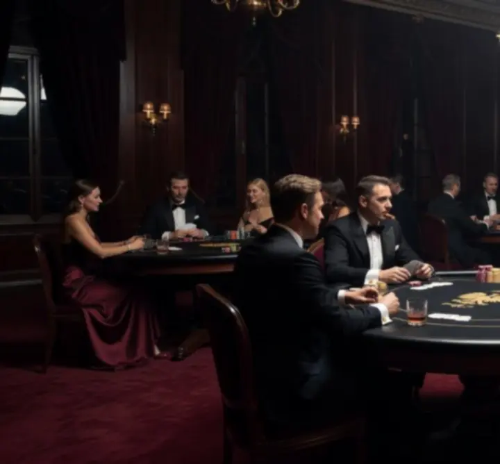 Elegancka sala przygotowana na wieczór pokerowy KARDI AGNIESZKA CHMIELEWSKA